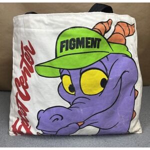 Vintage 80s Disney World Canvas Hand Bag Figment Epcot Center Rare